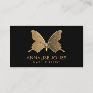 Luxury Chic Gold Butterfly Business Card