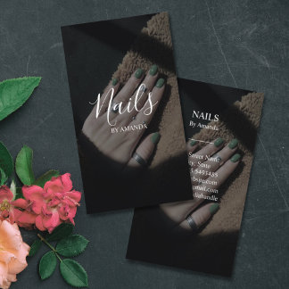 Luxury Chic Nails Salon Manicure Nail Art Beauty Business Card