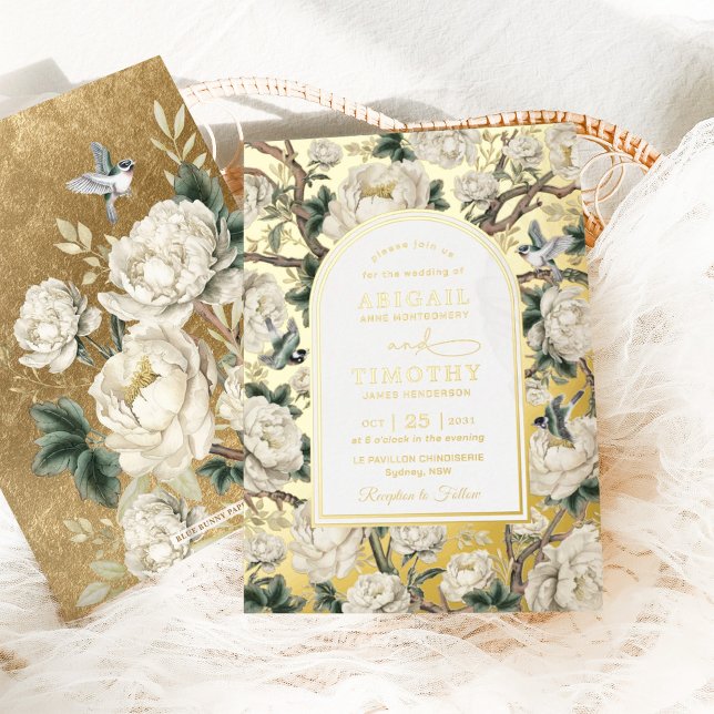 Luxury Chinoiserie Ivory Floral Birds Wedding (Creator Uploaded)