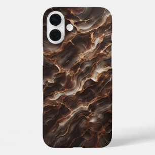 Luxury Chocolate Brown Marble Phone Case - Elegant