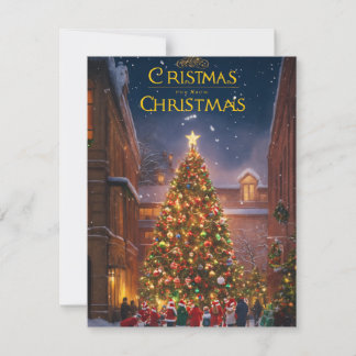 "Luxury Christmas Card with Gold Foil Accents"