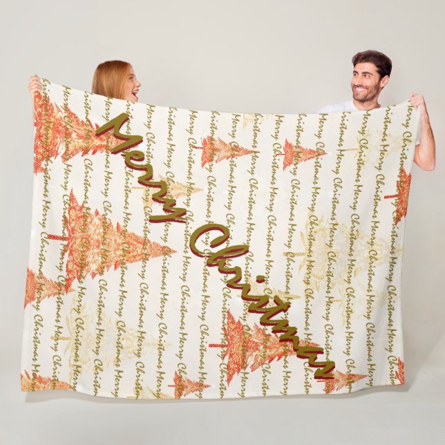 Luxury Christmas Christmas Trees Festive Fleece Blanket (In Situ)