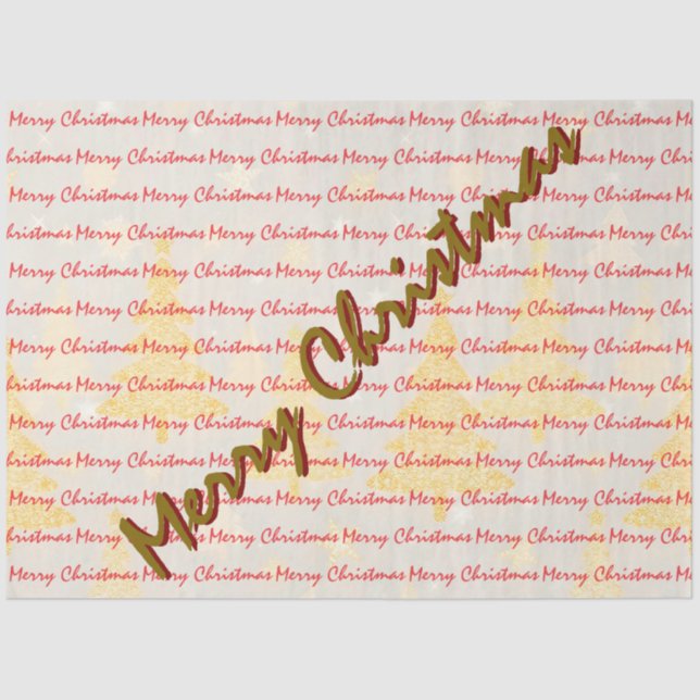 Luxury Christmas Christmas Trees Festive Tissue Paper (Front)