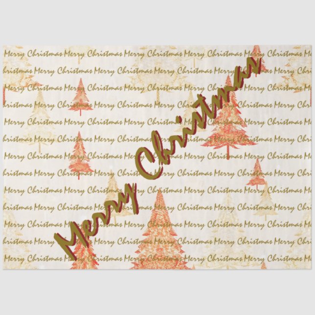 Luxury Christmas Christmas Trees Festive Tissue Paper (Front)