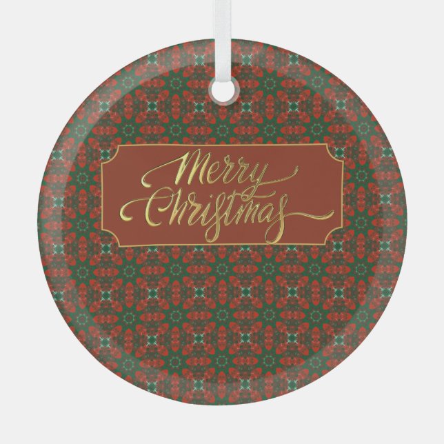 Luxury Christmas Glass Tree Decoration (Front)