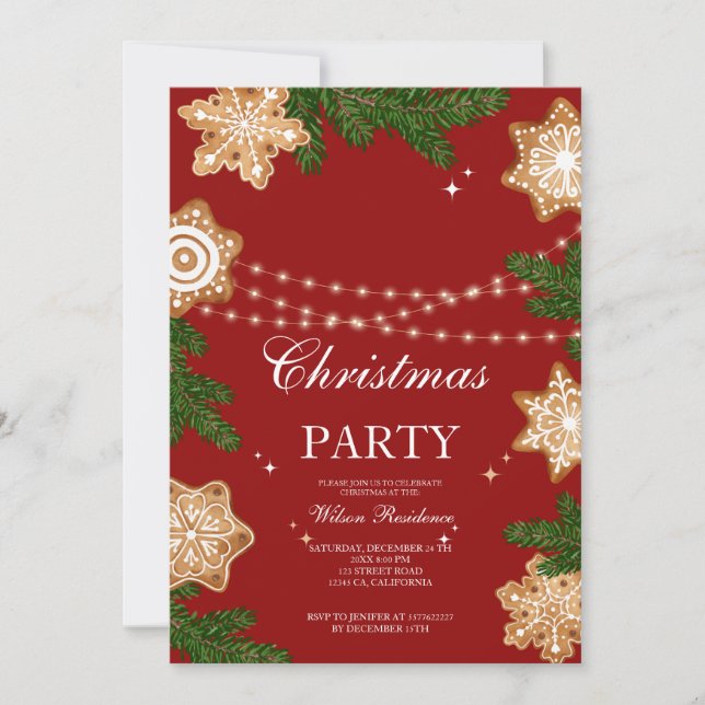 luxury christmas invitation (Front)