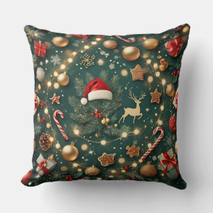Luxury Christmas Pattern Decorative Throw Pillow