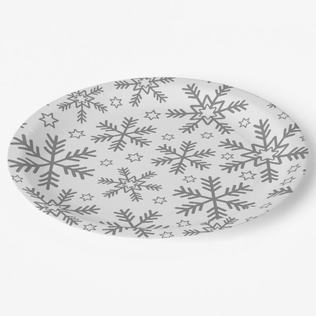 Luxury Christmas pattern Paper Plate (Angled)