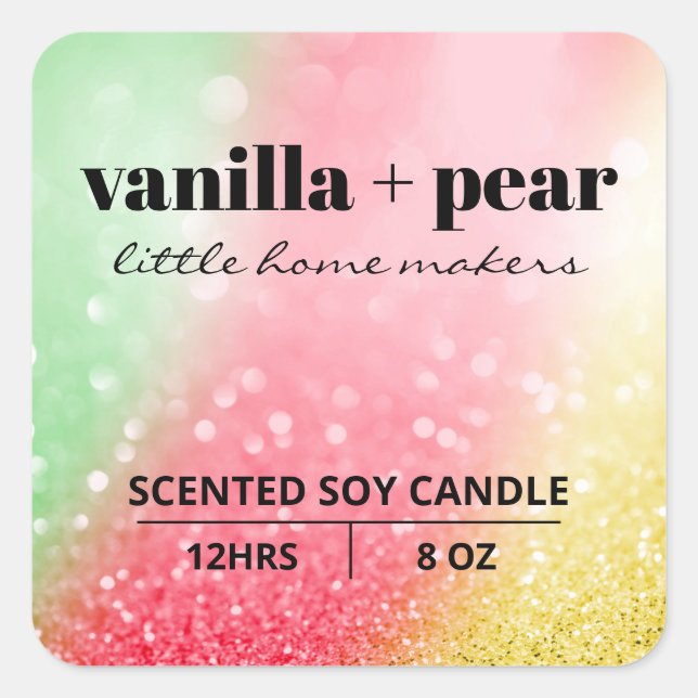 Luxury Christmas Soy Candle Labels (Front)