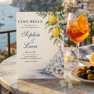Luxury Ciao Bella Amalfi Coast Invitation
