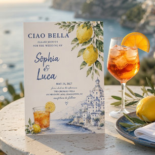 Luxury Ciao Bella Amalfi Coast Invitation