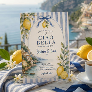 Luxury Ciao Bella Italian Lemon Save the Date  Invitation