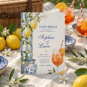 Luxury Ciao Bella Italian Lemon Wedding Invitation