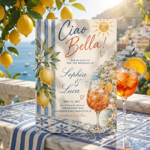 Luxury Ciao Bella Italian Lemon Wedding Invitation