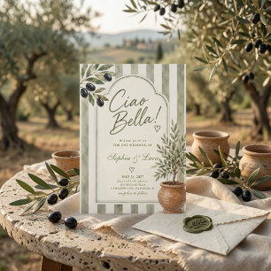 Luxury Ciao Bella Italian Olive Invitation