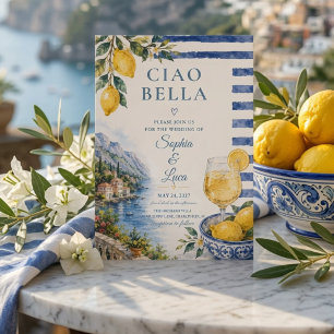 Luxury Ciao Bella Mediterranean Amalfi Coast Invitation