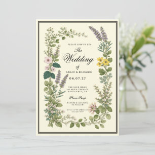 Luxury Classic Elegant Vintage Style Wedding Invit Invitation