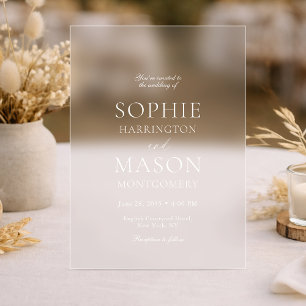 Luxury Clear Acrylic Wedding Invitation
