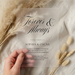 Luxury Clear Acrylic Wedding Invitation Elegant