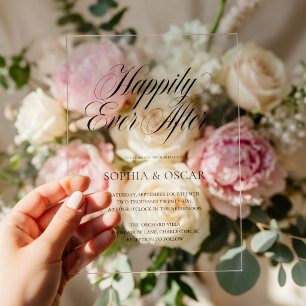 Luxury Clear Acrylic Wedding Invitation Elegant