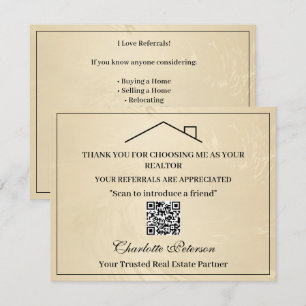 Luxury Closing Gift Real Estate Referral Request Enclosure Card