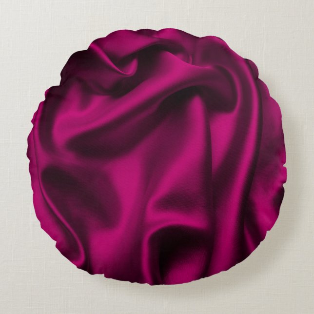 Luxury Cloth Abstract: Grunge Silk Wave Round Cushion (Front)
