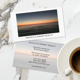 Luxury Coastal Real Estate Agent Business Card