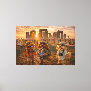 Luxury Cockapoo Wall Art- Stonehenge Art  Canvas Print