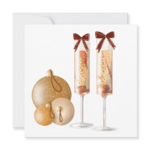 Luxury cocktail and Baubles card