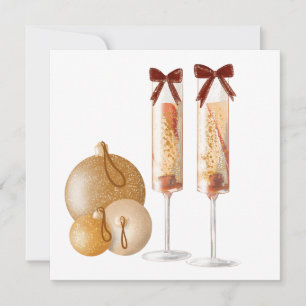 Luxury cocktail and Baubles card