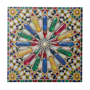 Luxury Colourful Crystal Opal Moroccan Zellij Tile