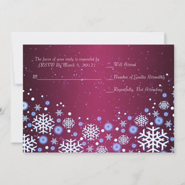 Luxury Cool Christmas Spirit RSVP card (Front)