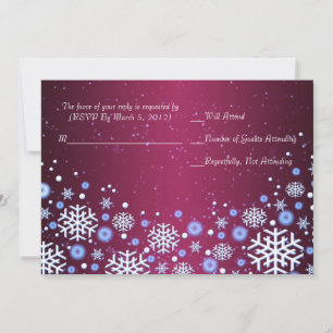 Luxury Cool Christmas Spirit RSVP card