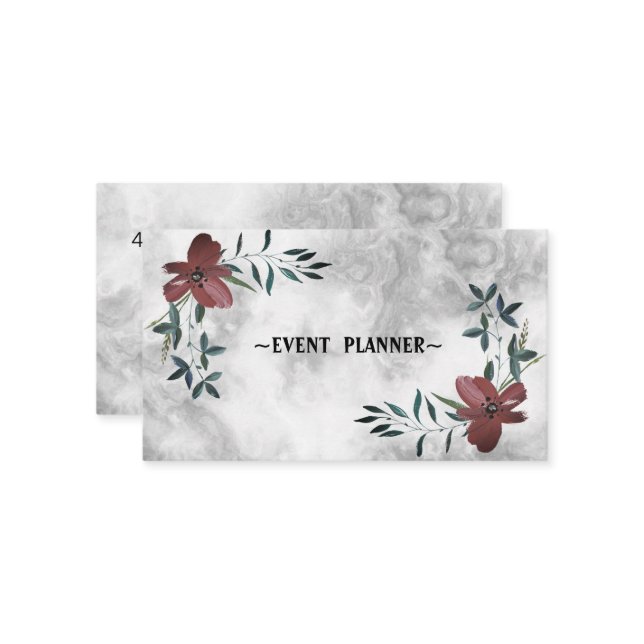  Luxury Cool Silver Marble Business Card (Front/Back In Situ)