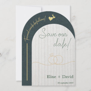 Luxury Coordinated Save The Date Card 