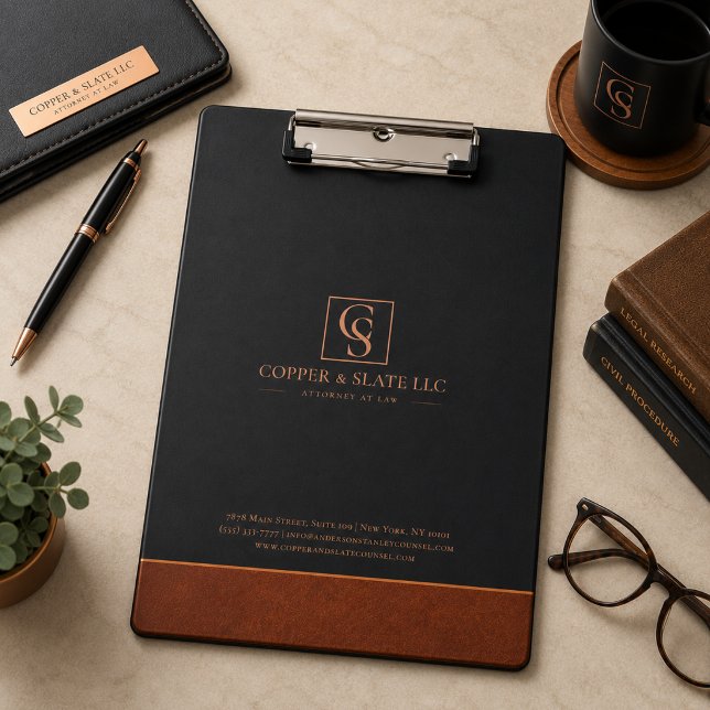 Luxury Copper & Slate Attorney Clipboard (Creator Uploaded)
