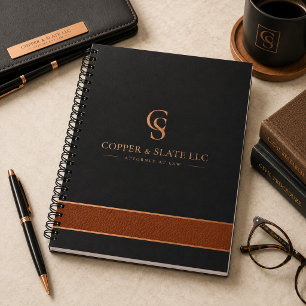 Luxury Copper & Slate Attorney Spiral Notebook