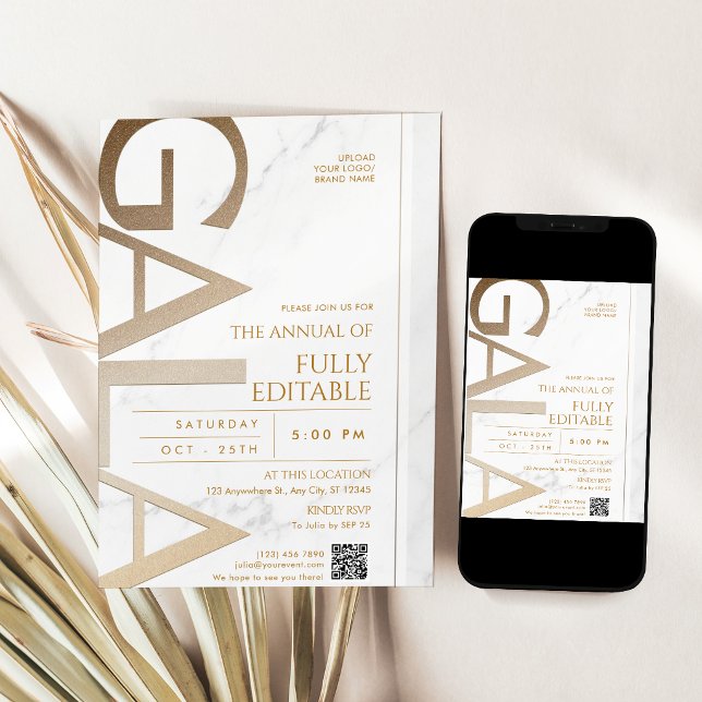 Luxury Corporate Gala Fundraiser Invitation Card  (Luxury Corporate Gala Fundraiser Invitation Card)
