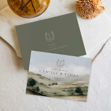 Luxury Countryside Estate Save The Date Card