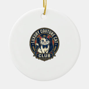 Luxury Couture Cat Cat Mum Gift Idea - Luxury Cout Ceramic Tree Decoration
