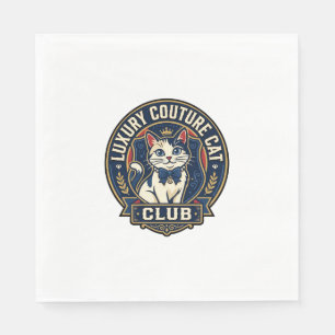 Luxury Couture Cat Cat Mum Gift Idea - Luxury Cout Napkin