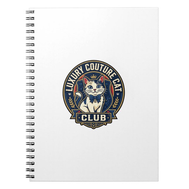 Luxury Couture Cat Cat Mum Gift Idea - Luxury Cout Notebook (Front)