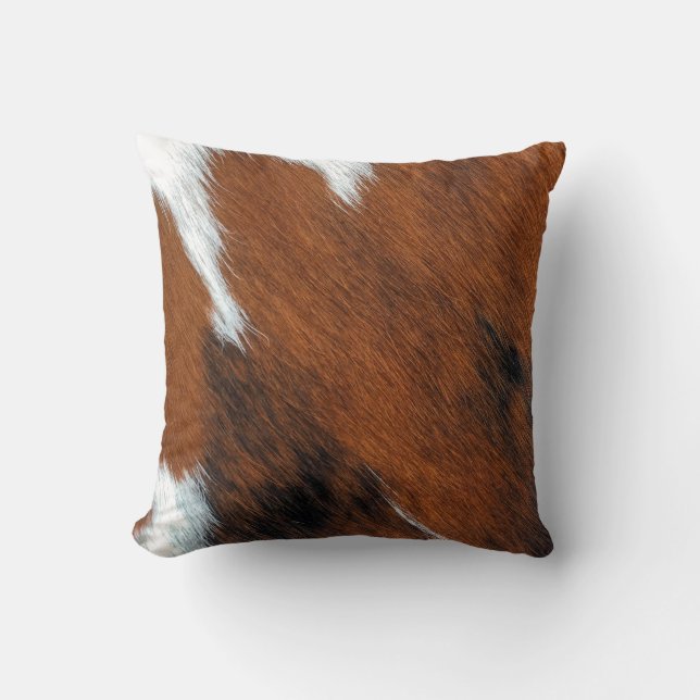 Luxury Cow Hide Animal Skin Print  Cushion (Front)