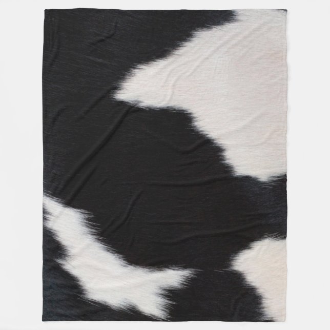  Luxury Cowhide Animal Skin Print  Fleece Blanket (Front)