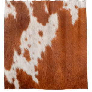 Luxury Cowhide Animal Skin Print  Throw Pillow Shower Curtain