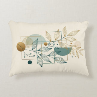 Luxury Cream & Gold Botanical Art Pillow