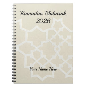 Luxury Cream White Textured Notebook