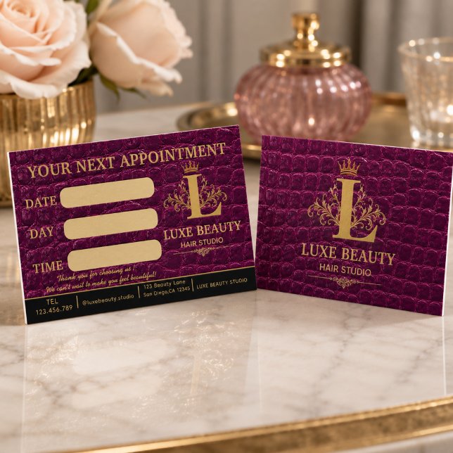 Luxury Crocodile Leather Appointment Card (Creator Uploaded)