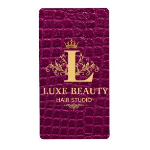 Luxury Crocodile Leather Monogram Gold Initial