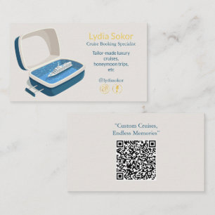 Luxury Cruise Booking Business Card